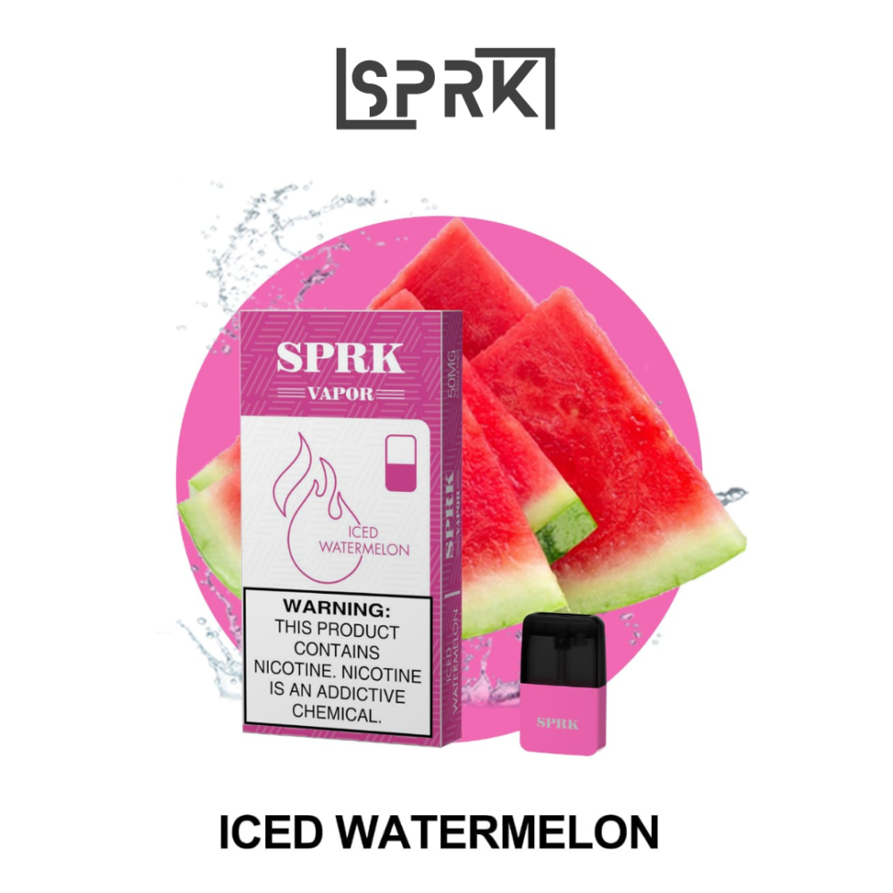 SPRK VAPE ICED WATERMELON PODS IN DUBAI (Compatible with Myle V4 Pod System)