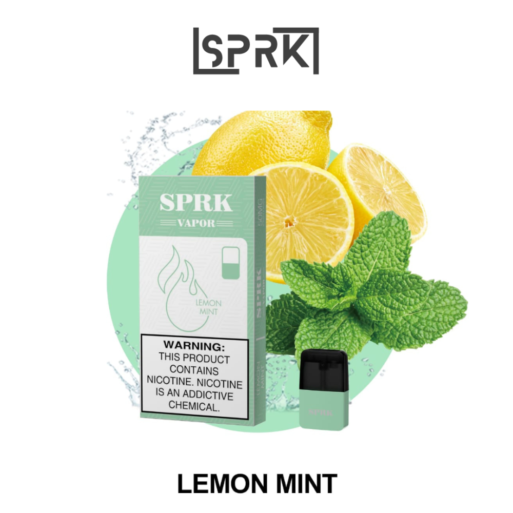 SPRK VAPE LEMON MINT PODS IN DUBAI (Compatible with Myle V4 Pod System)