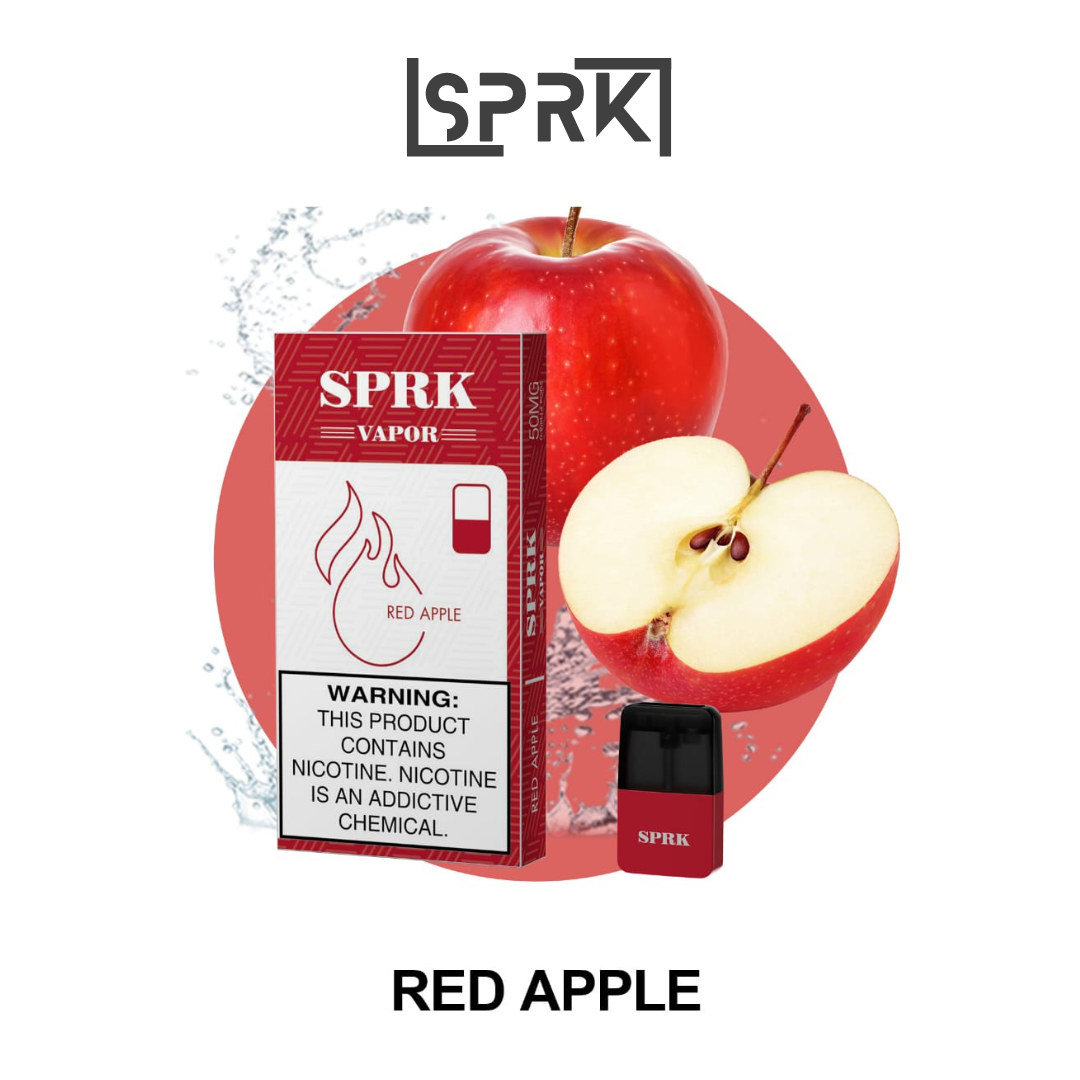 SPRK VAPE RED APPLE PODS IN DUBAI (Compatible with Myle V4 Pod System)