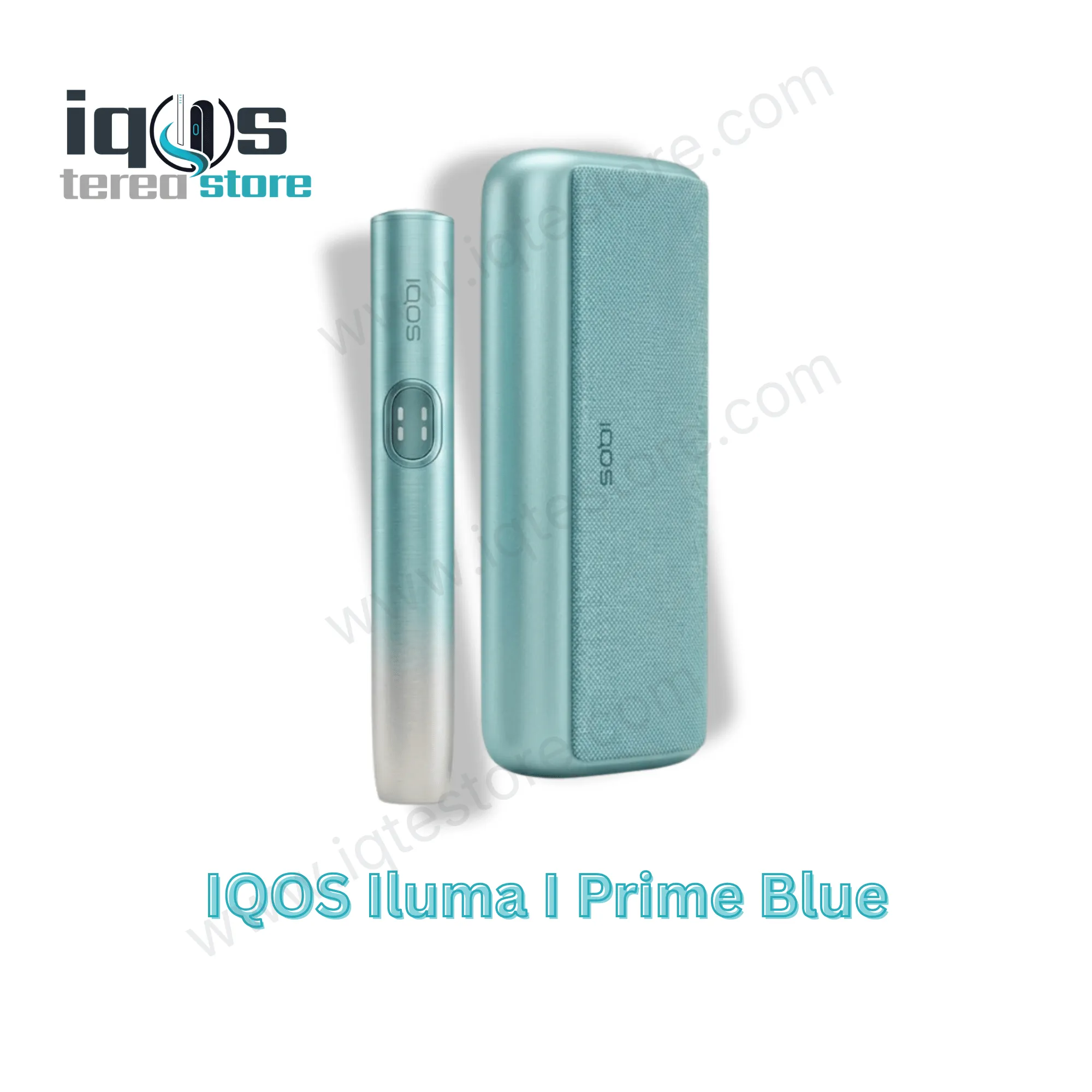 IQOS ILUMA i PRIME Blue UAE IQOS ILUMA i PRIME Breeze Blue holder and pocket charger