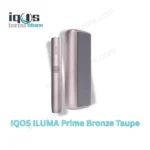 IQOS ILUMA PRIME System Bronze Taupe with matching holder and pocket charger