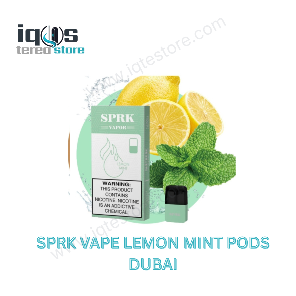 SPRK Vape V4 Lemon Mint Pods compatible with MYLE V4