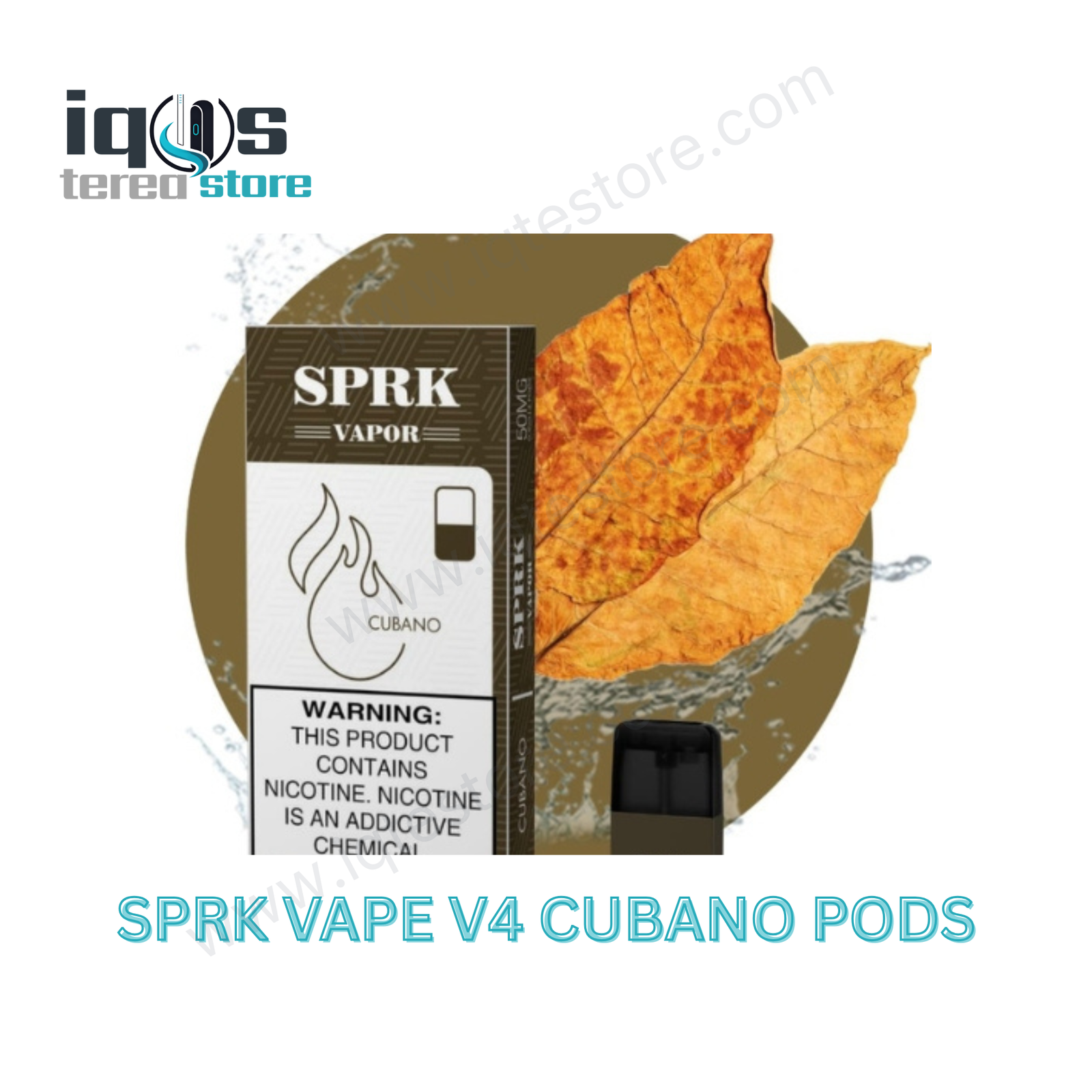 SPRK Vape V4 Cubano Pods SPRK Vape V4 Cubano pods product packaging