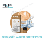 SPRK Vape V4 Iced Coffee Pods product packaging